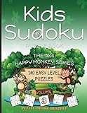 140 Easy Level Puzzles: Kids Sudoku: Volume 3 (The 4x4 Happy Monkey Series)