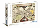 Clementoni- Puzzle 6000 Piezas Mapa Antiguo (36526.5)