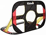 Kidodo Portería de fútbol para niños, plegable y portátil, red de portería de fútbol para exteriores, jardín e interior, 100 x 70 x 70 cm
