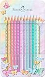 Faber-Castell 201910 - Lápices de colores pastel Sparkle 12 cajas de metal, 12 unidades (1 unidad)