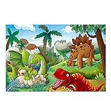 Dorime Dinosaurio Rompecabezas para niños de Juguete 100 Piezas Puzzles de Dibujos Animados Juguetes educativos para niños de Juego de Puzzle Niños Juguetes Ma5