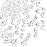 BELLE VOUS Crystal Ice Diamond Beads for Crafts Transparent (Pack of 500) 22 mm Mokhabiso oa Lechato oa Crystal, Mokhabiso oa Tafole, Majoe a Mokhabiso bakeng sa Vase, Mokete, Confetti