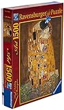 Ravensburger Puzzle 1500 Piezas, El beso de Klimt, Puzzle Klimt, Puzzle Arte, Puzzle para Adultos, Rompecabezas Ravensburger de óptima calidad