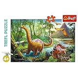 Trefl 60 Piezas, para niños a Partir de 4 años Puzzle, Color Caminata de Dinosaurios, WEG Der Dinosaurier
