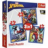 Trefl - Puzzle 3 en 1 modelo Spiderman 20-36-50 piezas, 34822, multicolor , color/modelo surtido