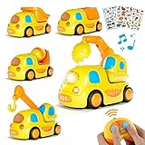 Машинки Anby Family 5 в 1 для хлопчиків 2 роки, машинка на радіоуправлінні з музикою та світлом, 3D наклейки, іграшки для хлопчиків 3 роки, подарунок для хлопчиків і дівчаток