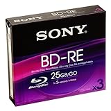 Sony 3BNE25SL - Discos de BLU-Ray regrabables (3 Unidades, BD-RE, Single Layer, 25 GB)