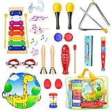 Paochocky 23Pcs Instrumentos Musicales Juguetes Musicales percusión Instrumentos para Niños, Regalo del de Niño