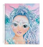 Depesche- Libro para Colorear, Create Your Fantasy Face, Aprox. 24 x 21,8 x 1,8 cm, 40 páginas, 3 Plantillas y 1 Hoja de Pegatinas, Color 0, única (11240)