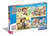 Clementoni - Puzzle infantil 3 puzzles de 48 piezas Patrulla Canina, puzzles a partir de 4 años de Paw Patrol (25262)