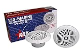 Kdx Audio KIN183147 - Kit de Altavoces Marinos (90W, 80-22000 Hz) Blanco