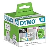 DYMO LW Authentic Multi-Purpose Labels | 57mm 32mm | roll of 1000 labels with easy cortices backing | auto-tenaces | quia LabelWriter labelers