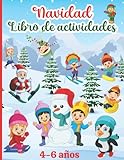 Navidad Libro de Actividades para niños de 4-6 años: Cuaderno de Juegos para Preescolar de 4, 5, 6 Años : Colorear, Rompecabezas, Laberintos, Contar , Repasar, Recortar