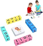 Crossword Puzzle,2023 New Matching Letter Game,Wooden Alphabet Blocks Spelling Game,Alphabet Word Matching Block Puzzle with Sight Words Flash Cards,Early Learning Toys for Kids Ages 3-8 (2sets)