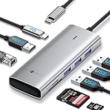 USB C Docking Station, SETMSPACE Portable Docking Station 8 in 1 no Laptop, Tablet and Phone, USB C Hub me HDMI 4K 60Hz, 1000M Ethernet, PD 100W, USB 3.0 Port, SD/Micro SD Card Reader