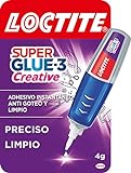 Loctite Super Glue-3 Creative Pen, adhesivo transparente con forma de bolígrafo, pegamento instantáneo y universal antigoteo, fácil de usar y de gran precisión, 1x4 g
