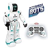 Xtrem Bots Robbie, robótica niños, Robot con Sensor de Movimiento y Control Remoto programable. Juguete Robots Inteligente, Color Blanco/Azul (XT380831)