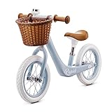 Kinderkraft RAPID Bicicleta Sin Pedales Rapid, Partir 3 Años, Sólida, Para los Niñas y Niños, Segura, Ajustable, Retro, Azul