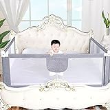 Поручні для дитячого ліжка, регульовані для дітей, портативна та стійка дитяча захисна огорожа, поручні для дитячого ліжка 150 см, поручні для дитячого ліжка, сірий