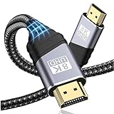 TEFLOTY Cable HDMI 2.1, Cable HDMI 8K 1M de Alta Velocidad Ultra HD 48Gbps 8K@60Hz 4K@120Hz 7680P eARC HDCP 2.2&2.3 DTS:X Compatible con HDTV, PS5/4/3, Xbox Series X/S, Monitor Mehr (1M)