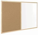Bi-Office Budget - Tablero, 600 x 400 mm, color marrón y blanco