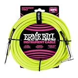 Ernie Ball Instrument Cable, Neon Yellow 10 ft.