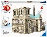 Ravensburger- Puzzle 3D 324 pièces Notre-Dame de Paris, Color néant, 34,2x16,4x25,8cm (12523)