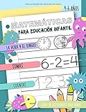Matemáticas para Educación Infantil - La hora y el dinero, Sumas, Cuentas, Libro de actividades para niños, 4-6 años: Cuaderno de práctica para chicos y chicas