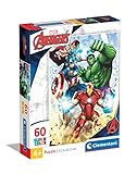 Clementoni-Marvel Puzzle Infantil 60 Piezas Avengers-Desde 4 años (26193), Color Variado, Talla única