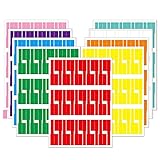 케이블 라벨, 300개 자체 접착식 방수 케이블 라벨링, 10가지 색상, 10매