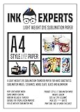 Ink Experts Subli-Style LITE - Papel de sublimación (A4, 100 g/m²) 100 Sheets