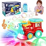 FORMIZON Maszyna do baniek mydlanych dla dzieci, Automatyczna bańka dla dzieci z muzyką i światłami, Dziecięce bańki mydlane na prezenty urodzinowe (czerwone)
