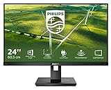 Philips 242B1G - Monitor FHD de 24 Pulgadas, 75 Hz, 4 ms, IPS, Altavoces, concentrador USB, Ajuste de Altura, Monitor Verde (1920 x 1080, 250 CD/m², HDMI/VGA/DP/DP)