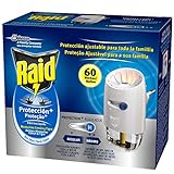 Raid - Difusor electrico Protection+ Anti Mosquitos Comunes y Tigre, 60 Noches, difusor + recambio