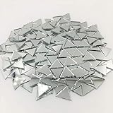 120pcs 12mm Triangular Shape Mosaic Tiles Silver Mirror for Crafts