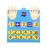 perfk Felt Hand Number Math Toy Додавання та віднімання Математичні розвиваючі іграшки Монтессорі Навчальний матеріал