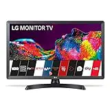 LG 24TN510S-PZ - Monitor Smart TV de 60 cm (24') con Pantalla LED HD (1366 x 768, 16:9, DVB-T2/C/S2, WiFi, Miracast, 10 W, 2 x HDMI 1.4, 1 x USB 2.0, óptica, LAN RJ45, VESA 75 x 75), Color Negro