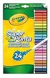 CRAYOLA- Disney Rotuladores Súper Punta Lavables 24 ud, Multicolor, Pack of 24 (7551)