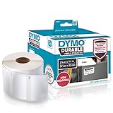 DYMO LW etiquetas industriales resistentes para LabelWriter impresoras de etiquetas, poli blanco, 57 mm x 32 mm, rollo de 800 (1933084)