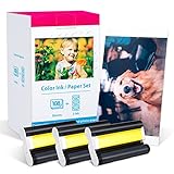 Invoker KP-108IN Canon Selphy Paper Replacement e Tsamaellana le Canon Selphy CP1300 CP1200 CP1000 CP900 CP780 KP-108IN 3 Color Ink Cartridge Paper le Photo Paper 108, 100x148mm