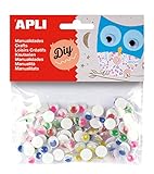 APLI Kids 13266 - Bolsa ojos móviles pupila color redondos adhesivos, 100 uds