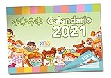 Calendario infantil de pared 2021 (Educación Infantil y Primaria)