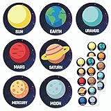 Espacio Planeta Sistema Solar Pegatinas - 20 Hojas, 200 Pegatinas