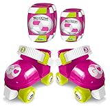 Set Rollers + E/K Pads Pink Skids Control, Taille 23-27