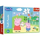 Trefl 60 Piezas, para niños a Partir de 4 años Puzzle, Color Jugando con Amigos, Peppa Pig, Spaß mit Freunden