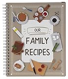 Pipilo Press - Libro de recetas en blanco «Our Family Recipes» (16,5 x 20,8 cm)