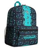 Minecraft Backpack Boy - Zaini scolastici per ragazzi Gamer (blu)