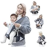 Ergonomic Baby Carrier with Seat, Fresh Honeycomb Mesh, легка та дихаюча, Baby Carrier + 3 Soft Bibs