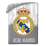 10XDIEZ Colcha de Verano Estampado Infantil - Colcha de Cama Individual Ligera (Cama de 90cm - Real Madrid)