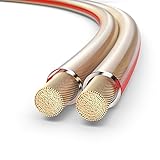 PureLink SP060-100 Cable de Altavoz 2x2.5 mm² (99.9% OFC Alambre de Cobre sólido 0.20mm) Cable de Altavoz de Alta fidelidad, 100m, Transparente